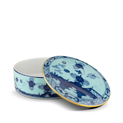 Tesori Collection - Iris - Large Round Trinket Box 5.2"