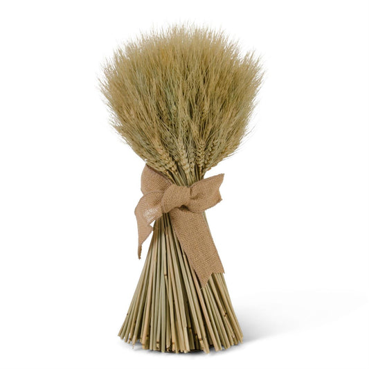 Dried Wheat Bundle with Bow - Large 16.5"