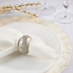 SRO Capiz Napkin Ring - Silver