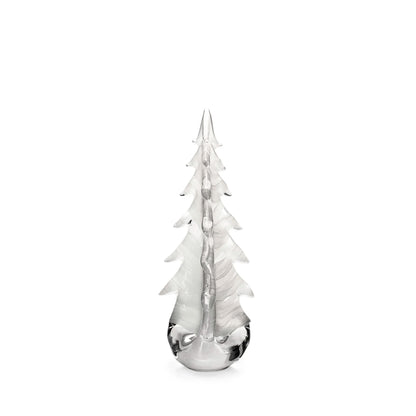 Simon Pearce Glass Evergreen Tree - Snow Drift Collection -