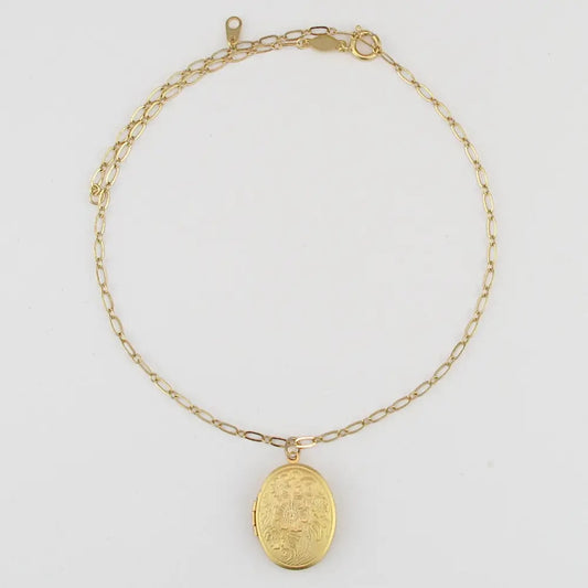 LVP N Morning Glory Locket Necklace