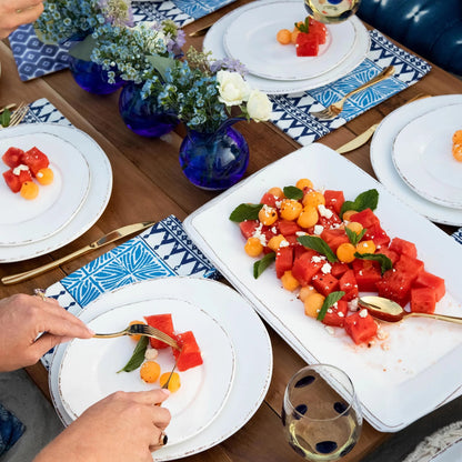 Lastra - White - Melamine Rectangle Platter