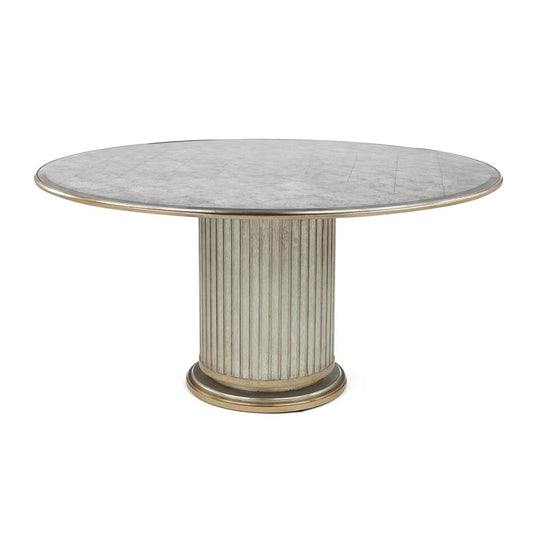 Dorian Glass Top Dining Table 29.75"H x 60.25"D