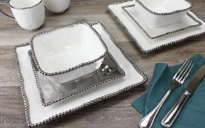 PPB Set The Table - Square Dinner Plate (9005W)