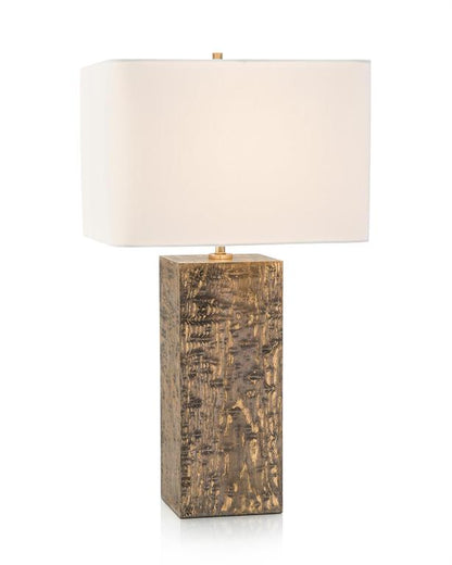 Hand Finished Wood Veneer Table Lamp 29.25"
