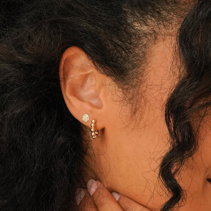 Poppy Rae Pebble Hoops, 14KYG