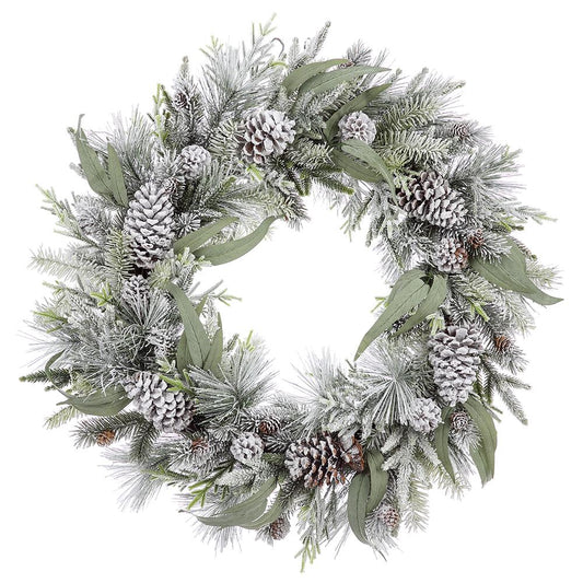 ASF 30" SN Cone/Eucaly/Pine Wreath