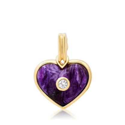 HRJ CH Perfect World: Mini Love Pendant in Charoite