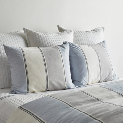 Schooner Duvet & Shams Set in Blue, Gray, & White - Queen 96x96