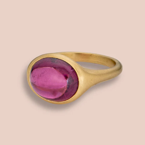 EFJ R - OOAK Horizontal in Rhodolite Garnet, 18ktYG, 5.97ct - 7