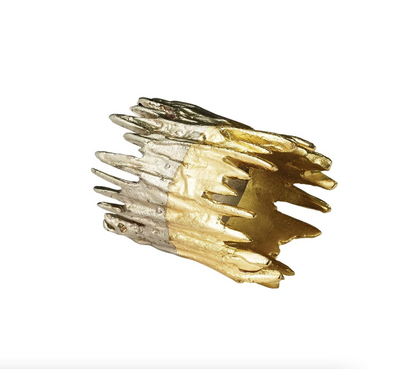 KSB Patina Napkin Ring in Gold & Silver