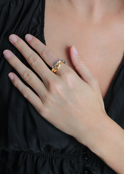 Farrier - Mixed Metal Triple Band Ring