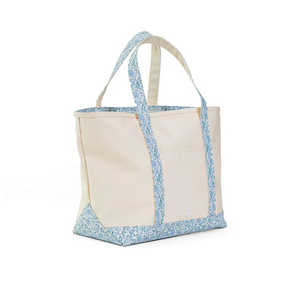 Maxi Tote - Coated Canvas Large - Natural with Hamptons Trim