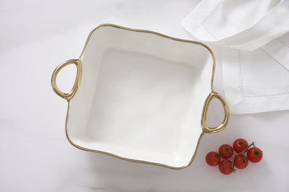 PPB Golden Handles - Square Baking Dish 11" (2807WG)