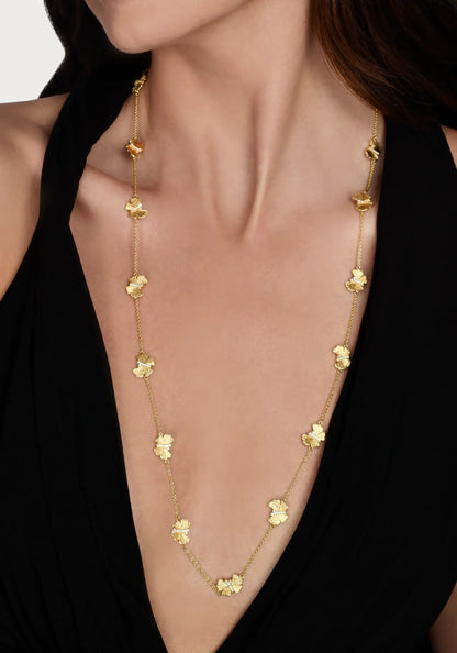 Butterfly - Long Station Necklace 33"