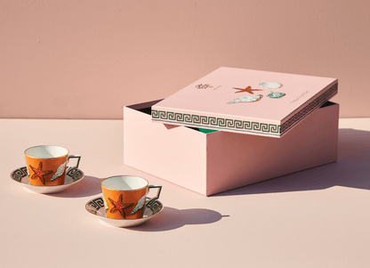 Il Viaggio Di Nettuno - Set of 2 Teacups with Saucers