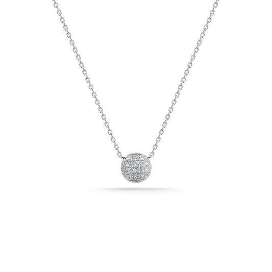 Lauren Joy Mini Disc Necklace - 14kt White Gold