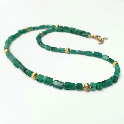 Emerald Crystal Bead Necklace
