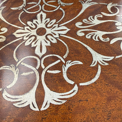 Demilune Cabinet with Top Inlay