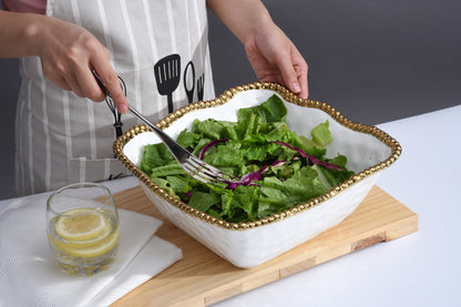 PPB Golden Salerno - Large Square Salad Bowl (2253WG)