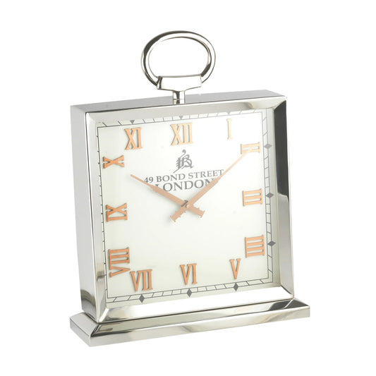 Nickel Clock with Copper Details 17.25"