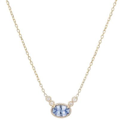 JKD N - Ceylon Sapphire Dew Necklace; 14kt YG