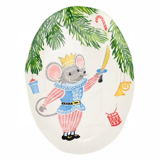 VTR Nutcracker - Mouse King Medium Oval Platter 17"