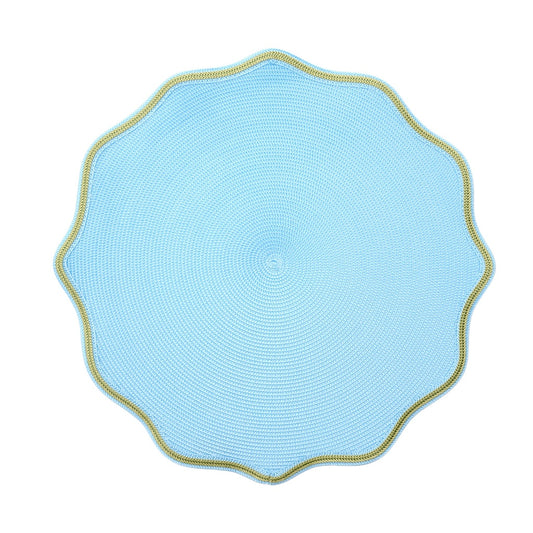 Summer Piped Oxford Placemat - French Blue