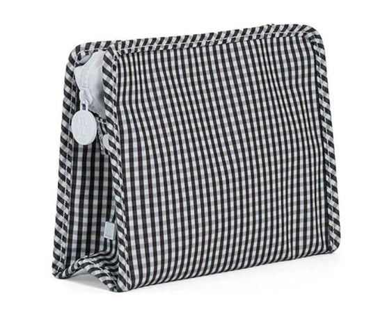 Roadie - Small Zip Pouch - Gingham - Black