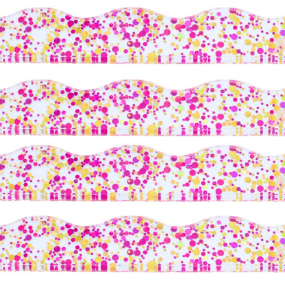 MFM Mahjong Rack Pusher - Confetti - Wavy Pink