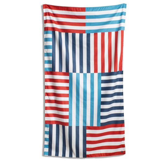 Freeport Stripe Giant Beach Towel - Red/White/Blue - 40x70