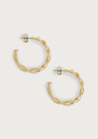 Milos - Coral Hoop Earrings