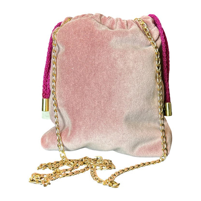 LV Monogram Flower Vintage Silk Scarf Drawstring Crossbody Bag