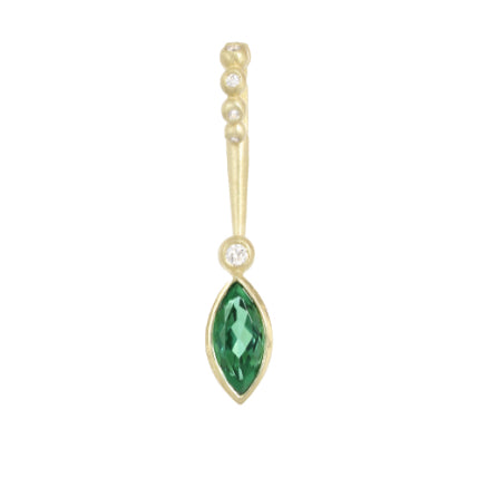 SLJ Pendant - Lolli Marquise Green Tourmaline - 18KYG, GTCW 1.1, DCW .0875