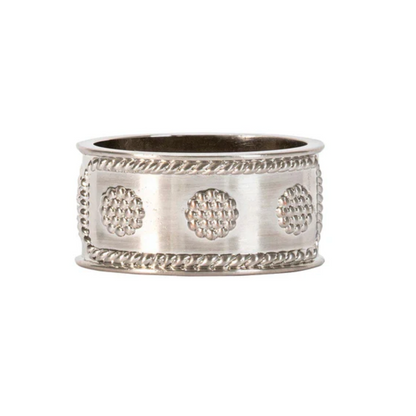 JLK Berry and Thread - Napkin Ring - Silver