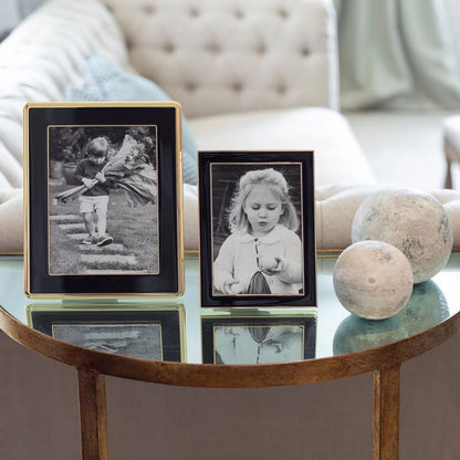 Enamel Frame - Gold and Black - 5x7