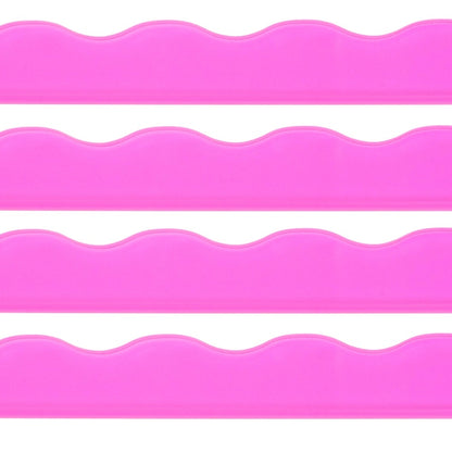 MFM Mahjong Rack Pusher - Transparent Wavy Bright Pink