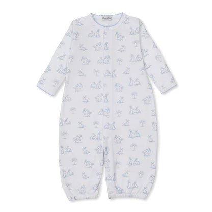 Springtime Bunny Fun - Convertible Gown - Lt Blue - NB