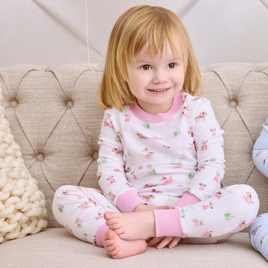 KSY Puppy's Sleigh Riding Fun - Pink - Pajamas -