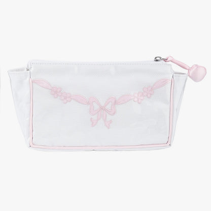 Floral Bow Makeup Bag
