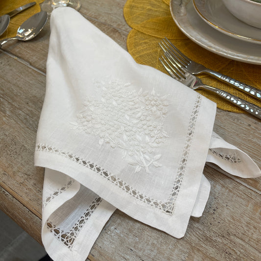 SFA Embroidered Linen Napkin 22"