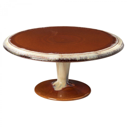Poterie - Caramel - Footed Cake Plate 13"