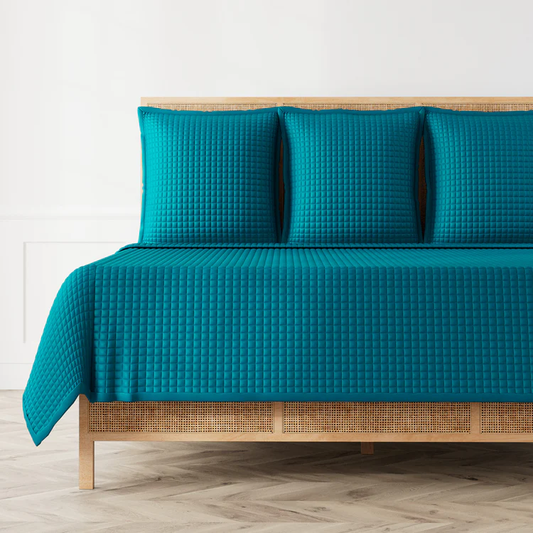 Ready-To-Bed 2.0 Quilted Coverlet - Teal - King - 112" X 98"