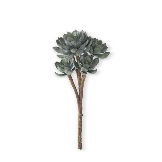 Powdered Green 5 Head Spiked Succulent Pick - 12"