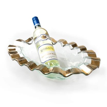 Ruffle - Gold - Wine Cooler - 17"X12"