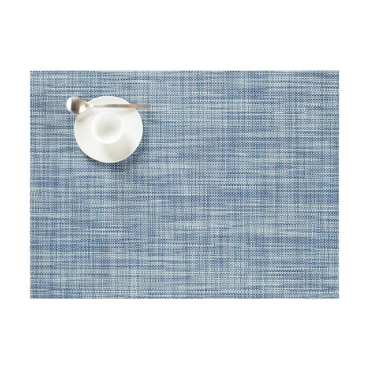 Mini Basketweave Rectangle Placemat 19" - Chambray
