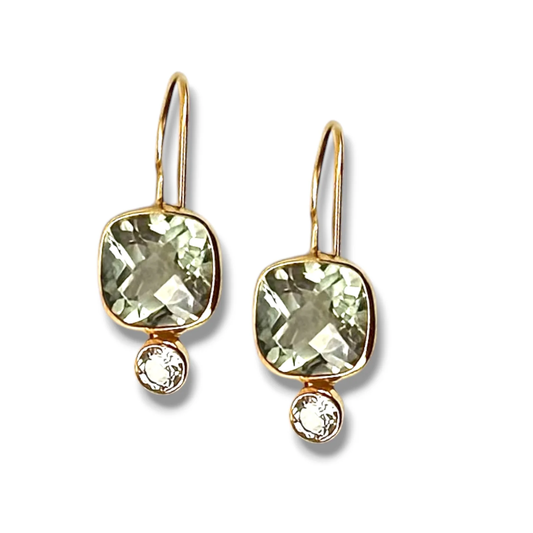 DMD E Green Amethyst Midi Earring