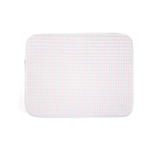 Quilted Laptop Sleeve - Pimlico Stripe - Pink