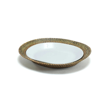Oval Serving Platter with Dish 15.5"