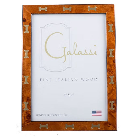 377 - 25 - Chestnut Burl W/Gold Bone Frame -